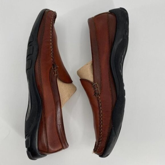 ALLEN EDMONDS Boulder Venetian Brown Leather Slip On 9.5 Driving Moccasin Loafer main image 4